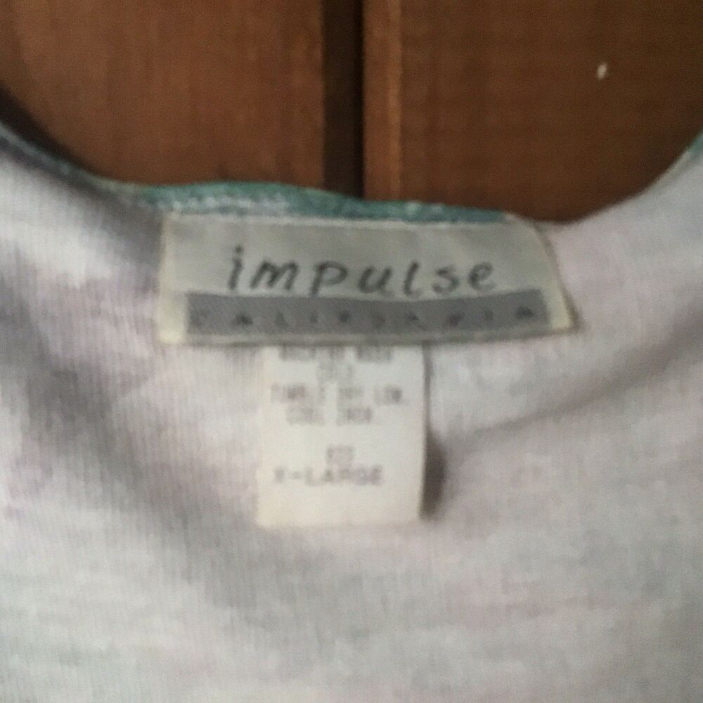 Impulse California Top XL Multicolored Floral Long Sleeve Scoop Neck - Picture 5 of 7